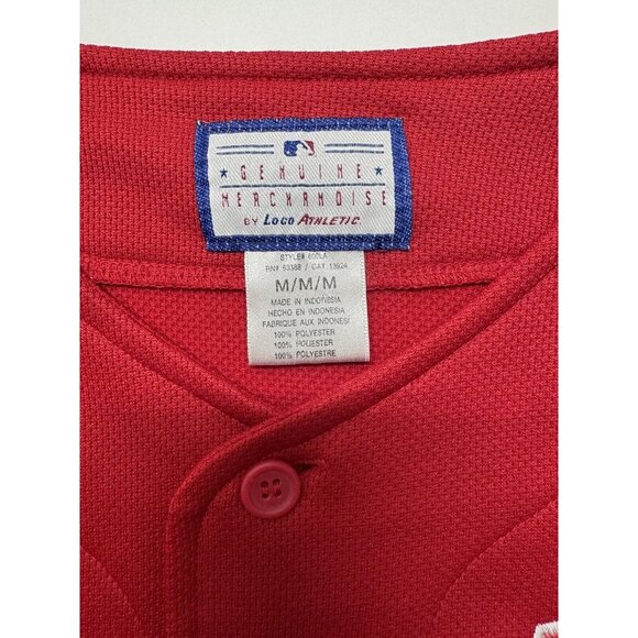 Vintage Cincinnati Reds Jersey Adult Size Medium MLB Stitched Embroidered Logo - Picture 8 of 11